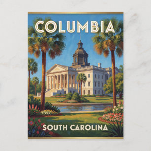 Cartão Postal Columbia Carolina do Sul State House Viagem 🌴