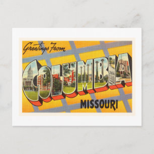 Cartão Postal Columbia Missouri MO Old Viagens vintage Souvenir