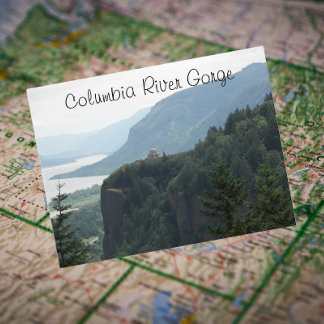 Cartão Postal Columbia River Gorge Vista Viagem Foto