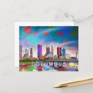 Cartão Postal Columbus Abstrato Art