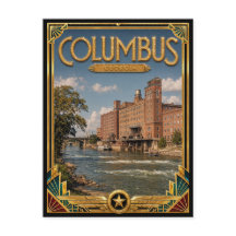 Columbus Geórgia Arte Deco Vintage Era de Ouro