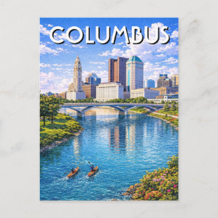 Cartão Postal Columbus Ohio Paisagem Urbana Viagem