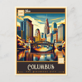 Cartão Postal Columbus, Ohio | Vintage