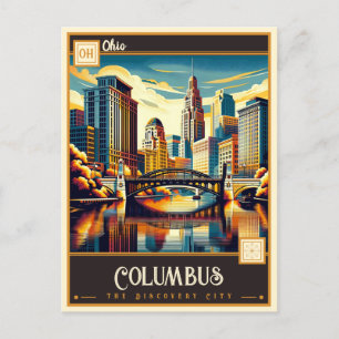 Cartão Postal Columbus, Ohio Vintage