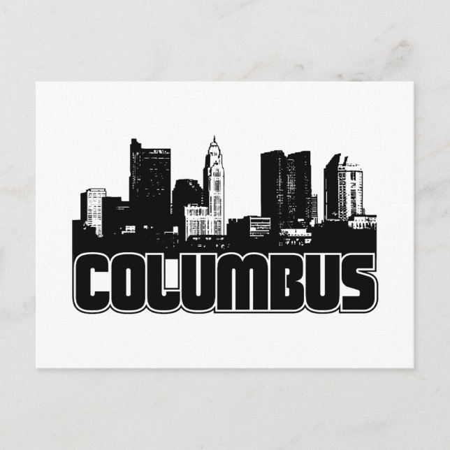 Cartão Postal Columbus Skyline (Frente)