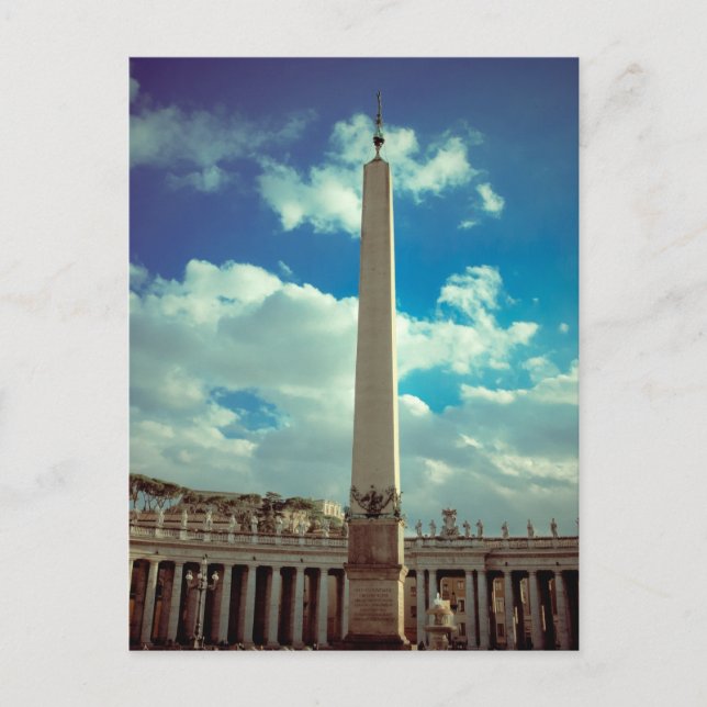 Cartão Postal coluna cidade vaticano (Frente)