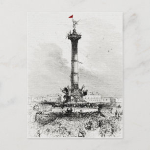 Cartão Postal Coluna, Place de la Bastil, Paris