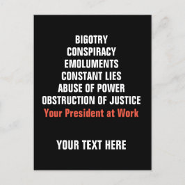 Cartão Postal Colusão de Bigotry Emolumentos Obstrução Impeach