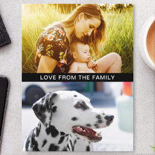 Cartão Postal com 2 Fotos e Mensagem