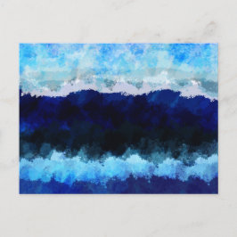 Cartão postal com a arte digital de onda