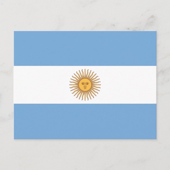 Cartão postal com a bandeira da Argentina (Frente)