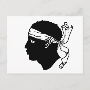 Cartão postal com a bandeira da Córsega, França