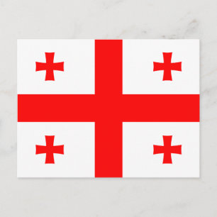 Cartão postal com a bandeira da Geórgia