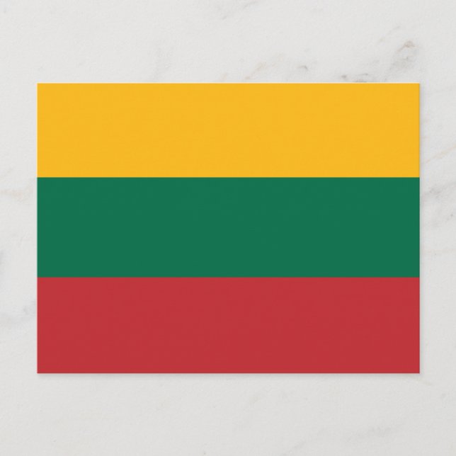Cartão postal com a bandeira da Lituânia (Frente)