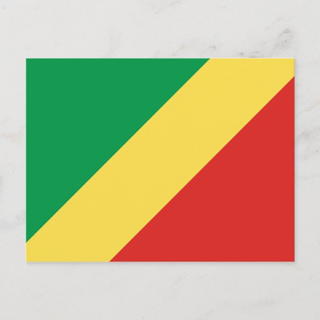 Cartão postal com a bandeira da República do Congo (Frente)