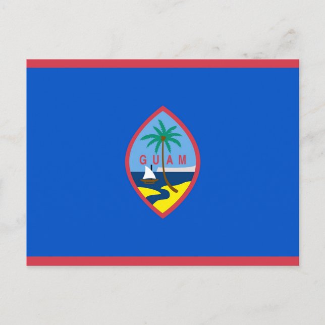 Cartão postal com a bandeira de Guam - EUA (Frente)