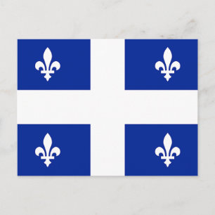 Cartão postal com a bandeira de Quebec, Canadá
