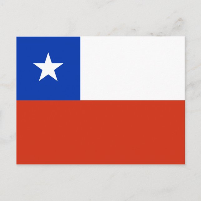 Cartão postal com a bandeira do Chile (Frente)