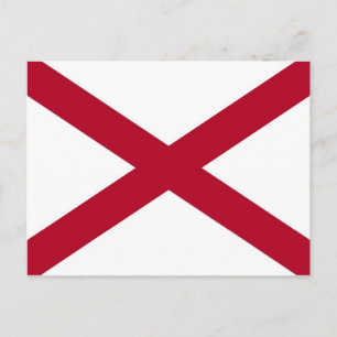 Cartão postal com a bandeira do Estado do Alabama