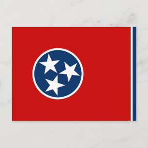 Cartão postal com a bandeira do Estado do Tennesse