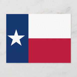 Cartão postal com a bandeira do Estado do Texas - 
