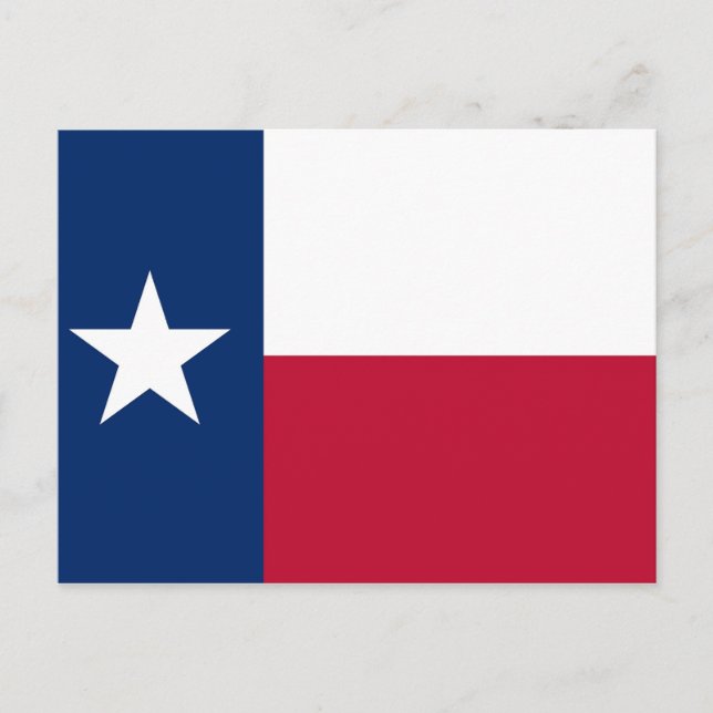 Cartão postal com a bandeira do Estado do Texas -  (Frente)