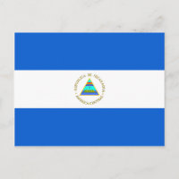 Cartão postal com a bandeira nicaraguense