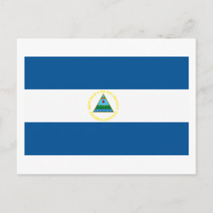 Cartão postal com a bandeira nicaraguense