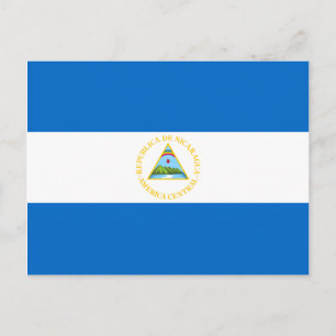 Cartão postal com a bandeira nicaraguense