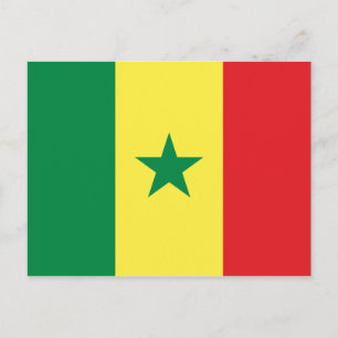 Cartão postal com a bandeira senegalesa