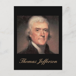 Cartão postal com a citação de Jefferson