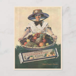 Cartão postal com a Fruta Vintage da Califórnia