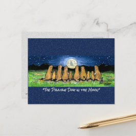 Cartão postal com Aquarela de Cão da Prairie