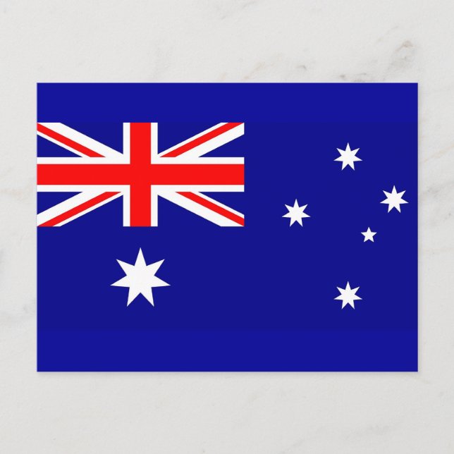 Cartão postal com bandeira da Austrália (Frente)