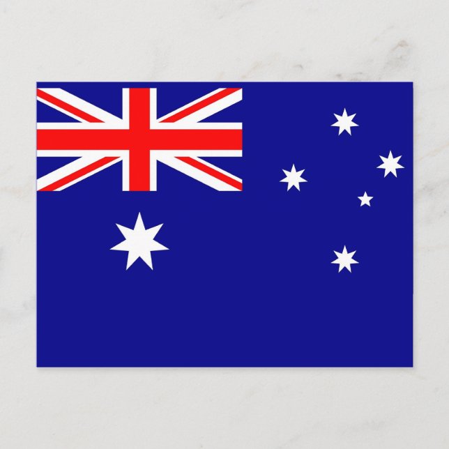 Cartão postal com bandeira da Austrália (Frente)