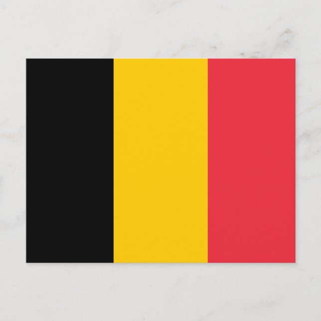 Cartão postal com bandeira da Bélgica (Frente)