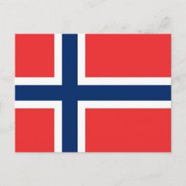 Cartão postal com bandeira da Noruega