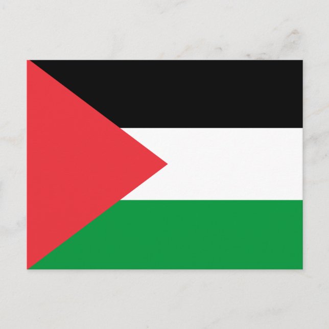 Cartão postal com bandeira da Palestina (Frente)