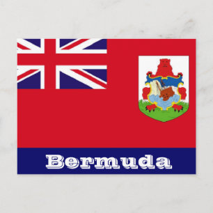 Cartão postal com bandeira das Bermudas