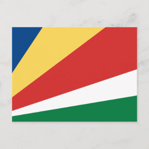 Cartão postal com bandeira das Seychelles