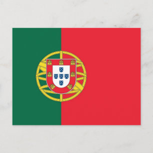 Cartão postal com bandeira de Portugal