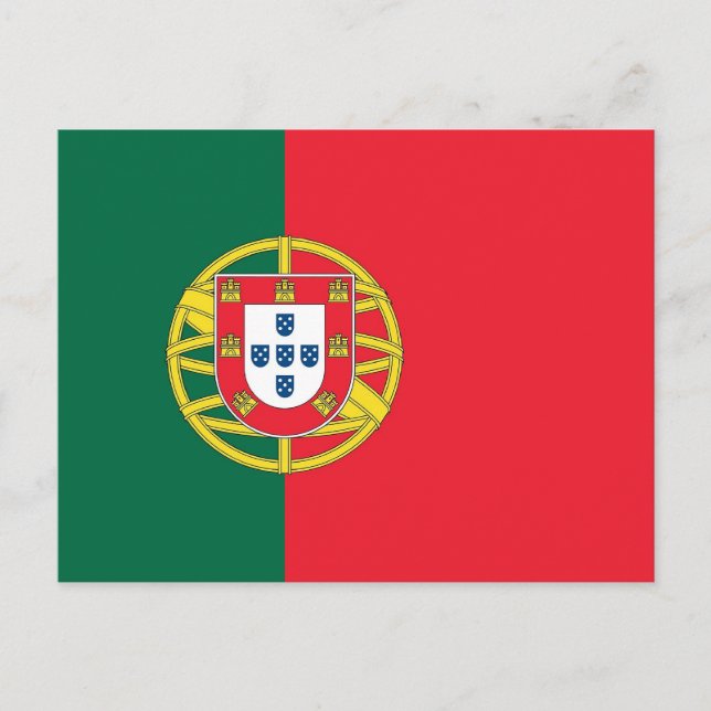 Cartão postal com bandeira de Portugal (Frente)