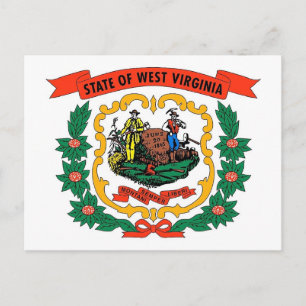 Cartão postal com Bandeira do Estado da Virgínia