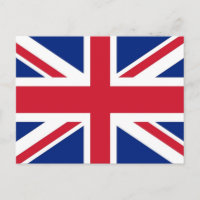 Cartão postal com bandeira do Reino Unido