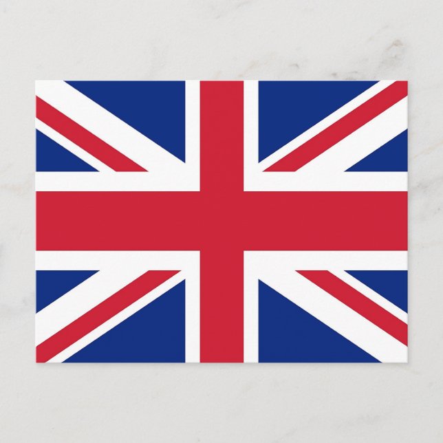 Cartão postal com bandeira do Reino Unido (Frente)