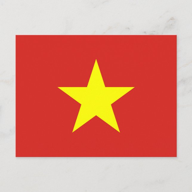 Cartão postal com bandeira do Vietname (Frente)