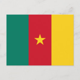 Cartão postal com bandeira dos Camarões