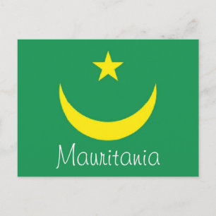 Cartão postal com bandeira mauritana