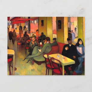 Cartão Postal Com café em Paris