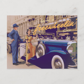 Cartão Postal Com Cartão-Postal De Carona